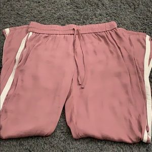 Soft berry pink silk pants